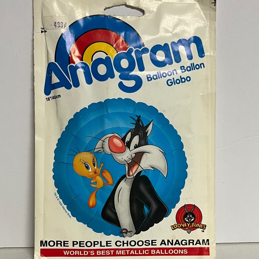 Vintage 1995 Anagram Looney Tunes Sylvester Cat Balloon 18" Rare USA